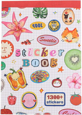 Girl'S Korean Sticker Book, Food and Daily Life Theme - 1300+ Cute Dream Style F