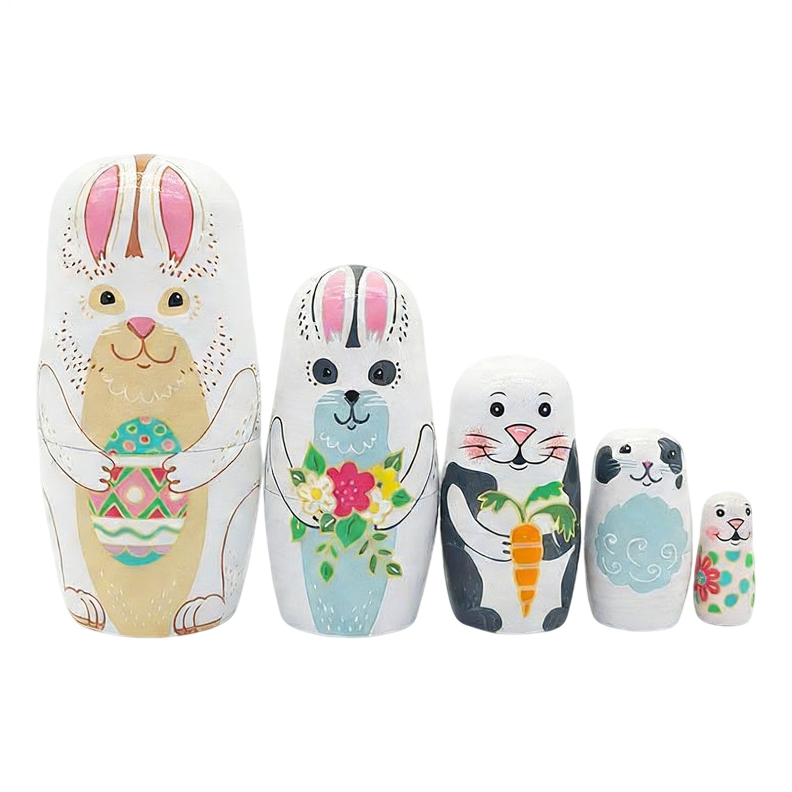 Wooden Educational Nested Bunny Rabbit Capable