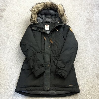 Fjällräven Singi Daunenjacke Winter Schnee Mantel Ski Damen Medium schwarz G1000