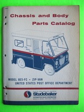 Studebaker Us Post Office Dept Model 8e5-fc Zip Van Chassis Body Parts Catalog