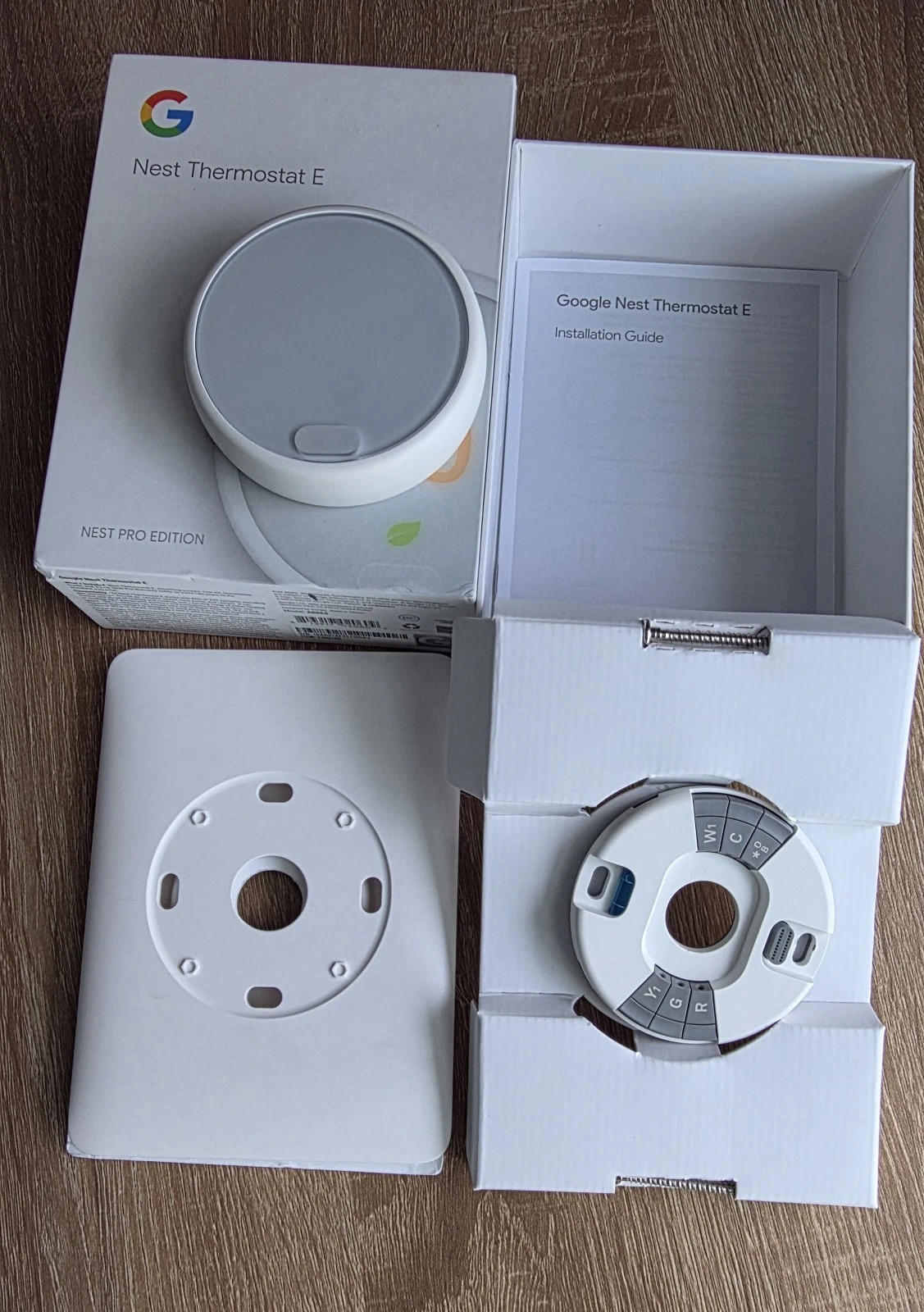 Google Nest E T4001ES Programmable Smart Thermostat - White - NEW