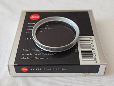 Original Leica Leitz 39mm UV (UVa) 13132 Filter E39 Chrome w/Box