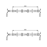 2X Bosch BremsschlÄUche Vorne Passend FÜR Audi A6 A7 Links+Rechts