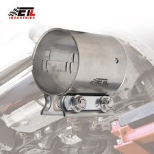 2.5 Exhaust Clamp Butt Joint Band Clamp Sleeve Coupler 304 M10 Stainless Steel 2.5 Exhaust Clamp Butt Joint Band Clamp Sleeve Coupler 304 M10 Stainless Steel