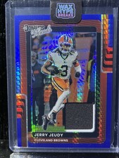 2025 Panini Donruss Optic - Donruss Threads Jerry Jeudy  Blue Hyper Prizm