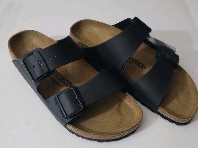 BIRKENSTOCK BIRKO-FLOR SLIDE SANDAL BLACK SIZE 40 L9M7. 