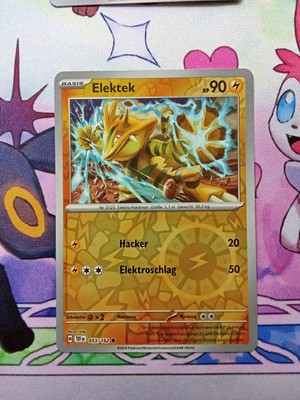 Pokemon Karte Elektek Reverse Holo Deutsch 053/162