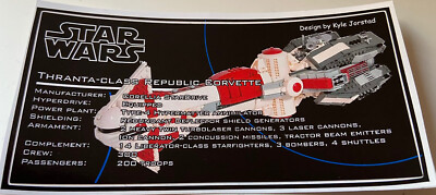 Star Wars Custom UCS Sticker for Thranta Republic Corvette Jorstad Designs