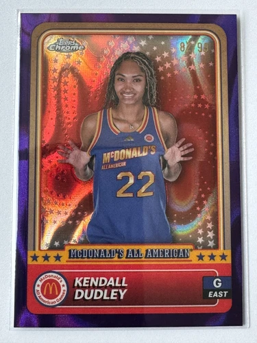 2024 Topps Chrome McDonald's All American Basketball Purple Lava Refractor Kendall Dudley #52