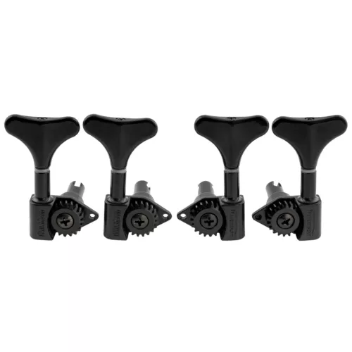 Wilkinson Black 2R2L 20:1 Machine Head Tuning Peg Key Set For Ibanez Style Bass