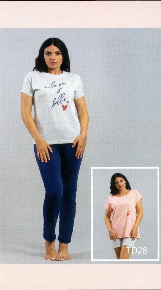 Xumplo Set pigiama da donna in 3 pezzi, maglia a nido d'ape, canotta, pantaloni, cardigan, abbigliamento da casa, Rosa tinta unita., XL
