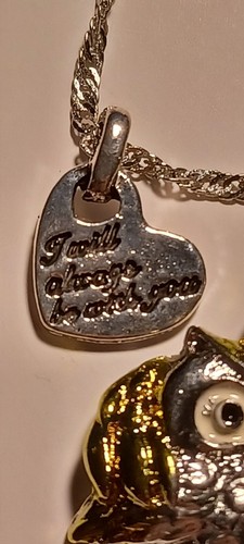 Charm Necklace - Mother & Baby Owl Design, NEW - Picture 3 of 4