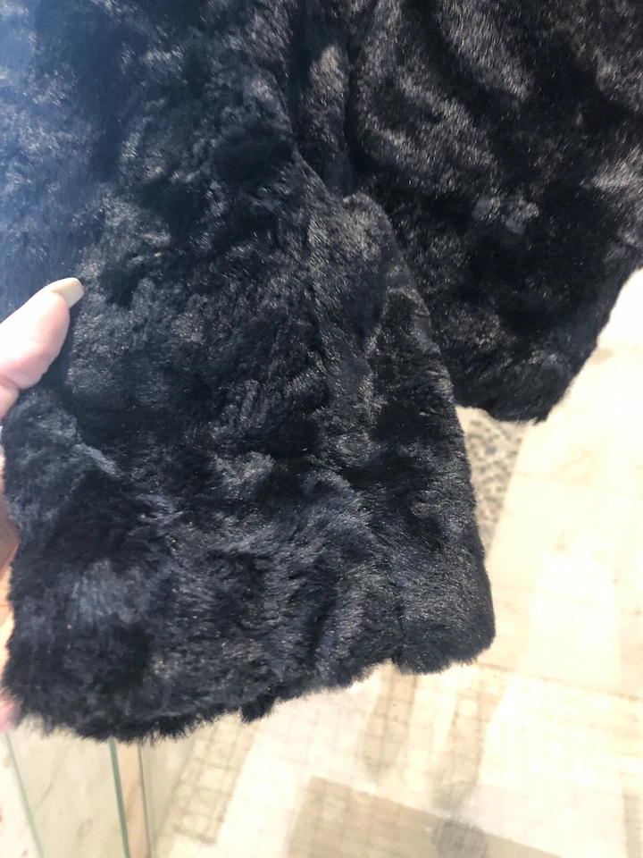 Abrigo difuso BB Dakota negro sin usar, en caja, piel vegana S pequeño otoño invierno chaqueta Foto 4 de 4