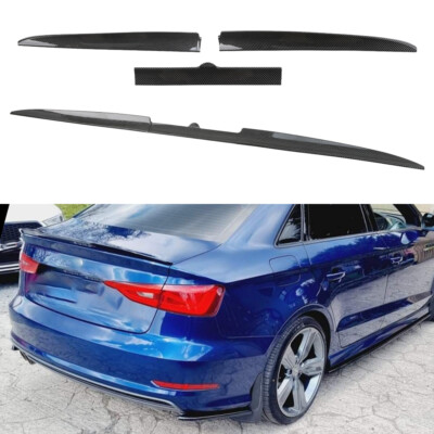 For Audi A3 A4 A5 A6 S3 RS3 S4 Carbon Fiber Car Rear Roof Lip Spoiler Tail Wing