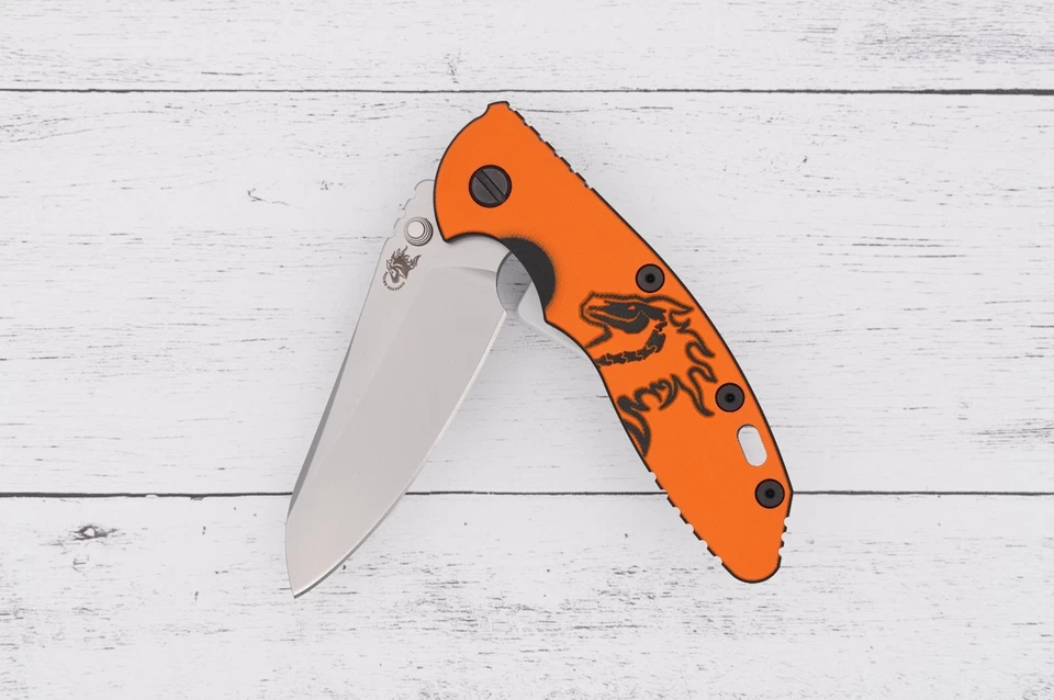 Hinderer XM-18 3.5″ – S45VN Bead Blast Sheepsfoot Blade – Battle Black Halloween - Image 3 of 4