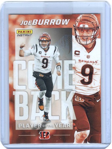 Joe Burrow 1 of /655 Panini Instant 2024 NFL AP Comeback Player of the Year - Picture 3 of 4