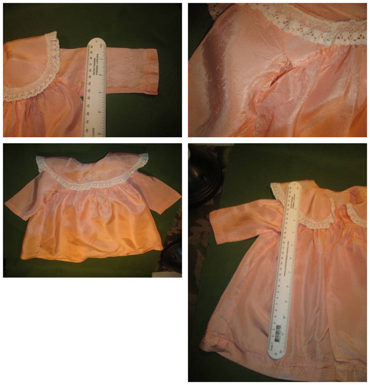 Vintage Baby Doll Clothes 18-20"~❤️~ Silky Peach Robe #063
