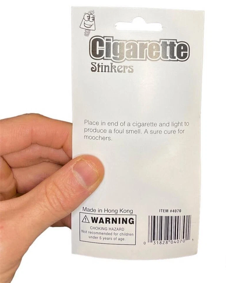 2 PAQUETES DE 5 (12 en total) Cargas de Cigarrillos Olor Apestoso Mordaza Broma de Fumar Truco Broma Foto 3 de 4