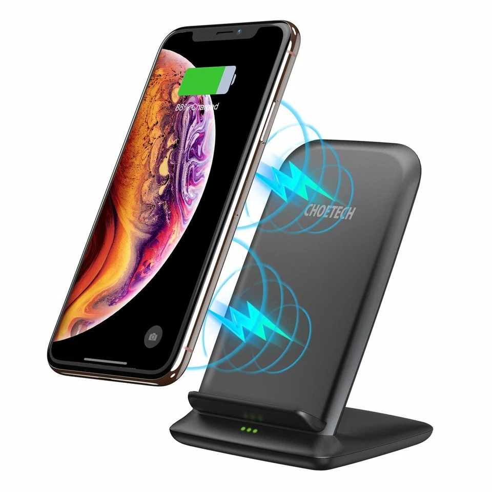 10W Wireless QI Fast Charger Charging Stand Holder For iPhone XS X XR 8 Samsung - Image 4 of 4