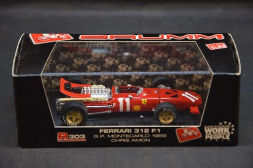 Modèle Réduit Ferrari F1 312 #11 Brumm 1:43 - Monaco GP 1969 Chris Amon Avec Figurine - Neuf