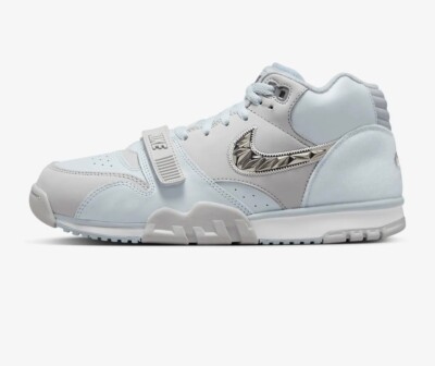 (FJ6195-002) Nike Air Trainer 1 Super Bowl LVIII Platinum Silver Mens Sz 10.5