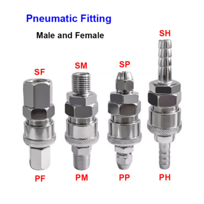 Pneumatic C Type Self-Locking Fitting Quick Connector Male Female For Air Hose