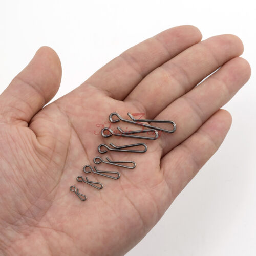 Scatti da Pesca Cambio Rapido Acciaio Inox Clip Rapida 22-77Lb Connettore Esca 50pz - Foto 6 di 15