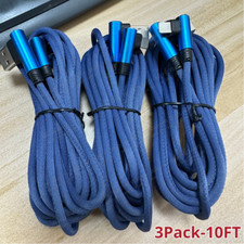 3x 90 Degree Right Angle USB-C to A Cable Charger Cord 10ft For iPhone 14 13 12