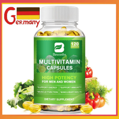 Multivitamin-Kapseln für Männer und Frauen 120pcs- Vitamine und Mineralstoffe