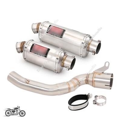 51mm Exhaust System Mid Link Pipe Slip On Tips Modified for Duke 200 2020-2023