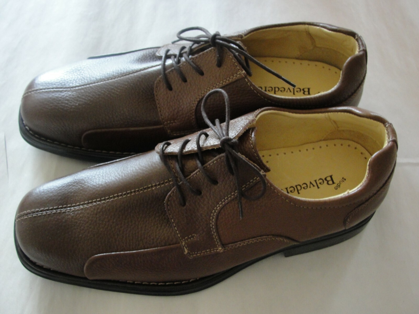 SAOLA Scarpe uomo Studio Belvedere nuove in pelle marrone taglia 9 EEE