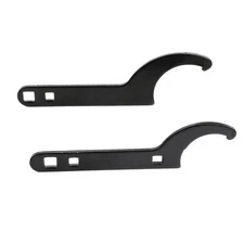 Coilover Wrench Spanner Adjustment Tool Universal 2 PCS Black SS Aftermarket