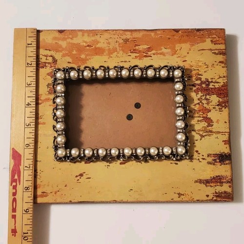 Wood Tone Decoupage Picture Frame W/ Pearls & Rhinestones Western Cowgirl 4”x6” - Picture 9 of 9