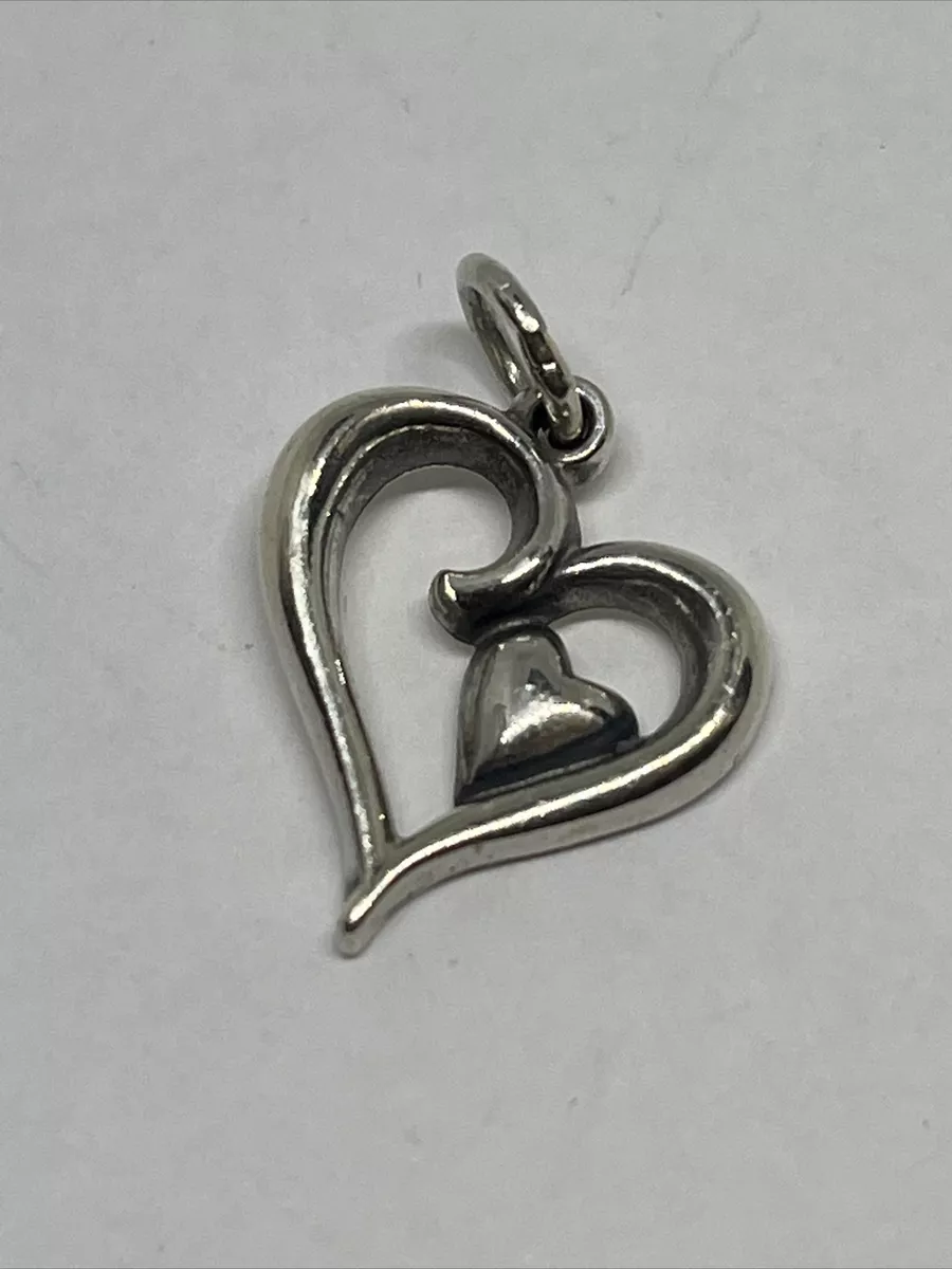 James Avery Heart with 2024 Charm - Sterling Silver