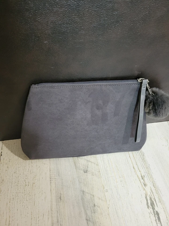 Lancome Paris Case Cosmetic Bag Makeup Organizer Travel Gray, zipper - Image 4 of 4