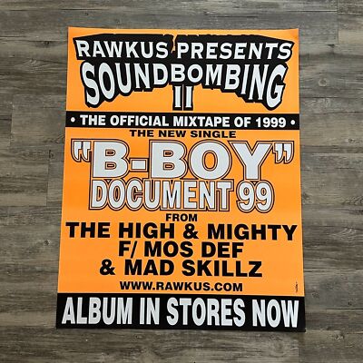 Vintage Rawkus Records Sound Bombing 2 Promo Album Poster Mos Def