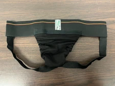 Vintage Style Cotton Athletic Supporter Jockstrap LARGE *BLACK* New *FREE SHIP*