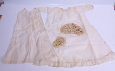 Vintage Baby Dresses Handmade Slips Bonnet Lot of 4 Shoe Knitted Doll Rare 1940s