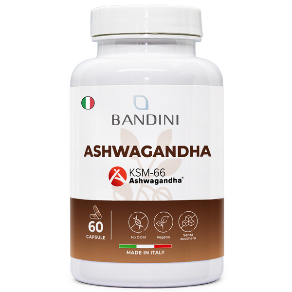 Bandini® Ashwagandha 60 Capsule KSM-66® 100% Vegan, Stress, Mente E Sonno-image