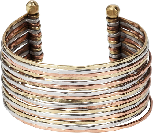 Bracciale Boho in metallo per donna - stili argento, oro e rame - Foto 5 di 12