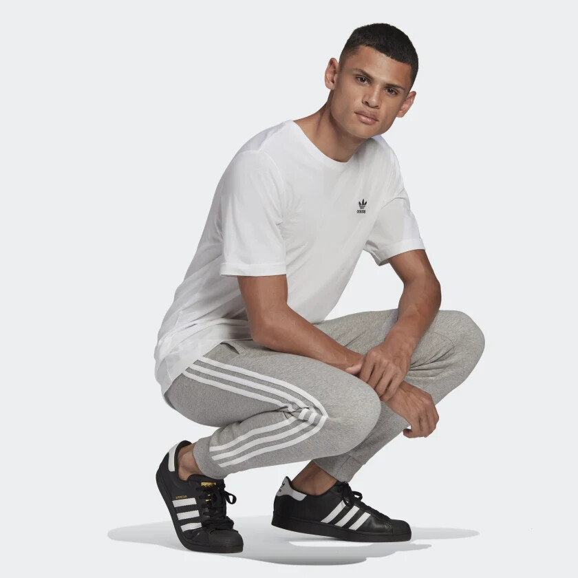 Medium Adidas Heather | Classics 3-Stripes Men\'s GN3530 Pants eBay Adicolor Grey