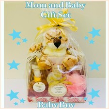 Mom and Baby Boy Handcrafted Spa Gift set, Mom and Baby Boy Baby Shower Present