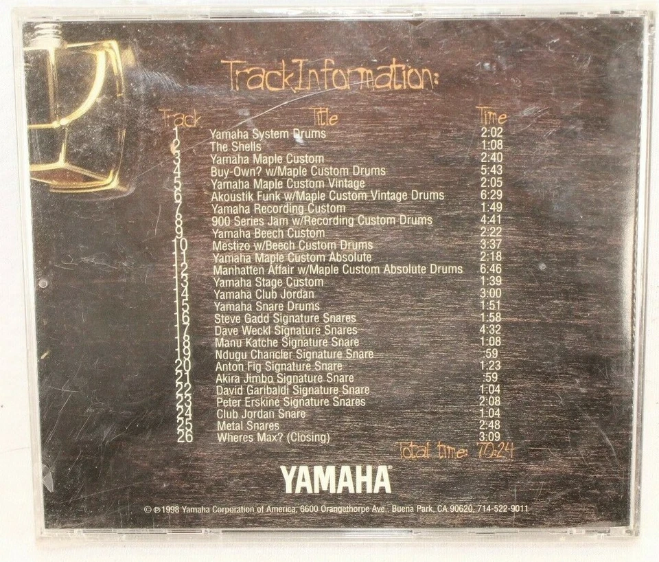 Yamaha Drum Sampler CD Disc Russ Miller 900 Series Gadd Dave Wecki Katche SEALED - Image 2 of 3