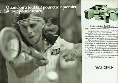  Advertising 0422 1979 Rank Xerox Copiers Bjorn Bork 2 Pages Tennis