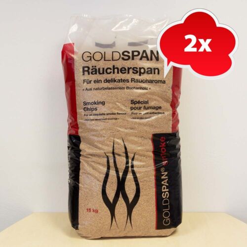 Räucherspäne Räuchermehl Buche Räuchern 2x 15kg (30kg) Mehl Goldspan - Bild 1 von 2