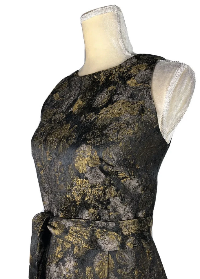 Antonio Melani Dress Sheath 4 Mermaid Gown Sleeveless Jacquard Belt NW $199 - Image 3 of 4