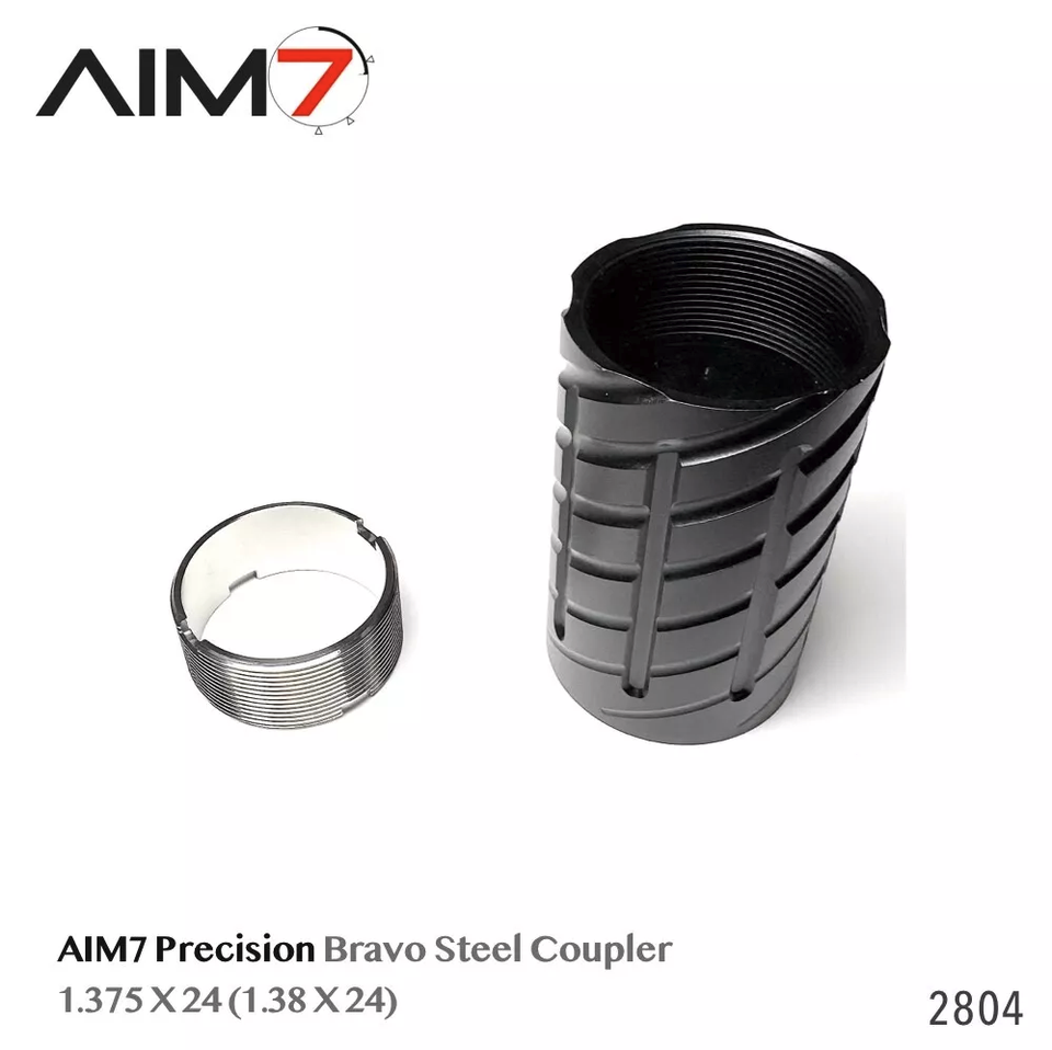 BlinkTac AIM7 17-4 Billet Steel Bravo Hub Connector – 1 3/8x24 TPI Male To Male