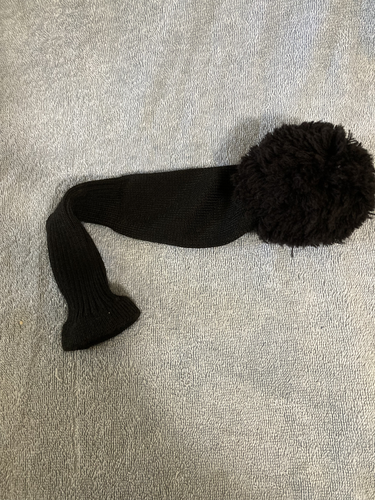 Black Classic Knit Pom Pom Fairway Head Cover - Picture 2 of 4