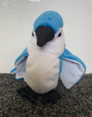 Ty Beanie Baby ''Rocket the Jay Bird'' (1997) nicht mehr produziert mit Fehlern