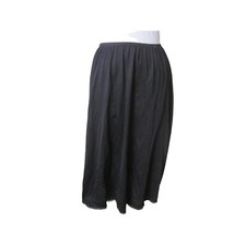 VANITY FAIR Black 100 Nylon 28" Lace Trim Half Slip Sz M